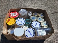 Box of Assorted Glass Jars