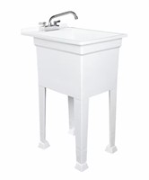 PROJECT SOURCE 18 IN LAUNDRY TUB WITH FAUCET $149