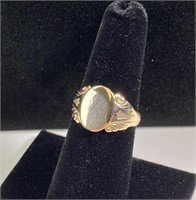Vintage 10K Gold Southwestern Signet Ring