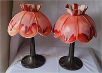 Vintage Gilbert Softlite Mushroom Lamps, Works,