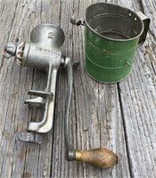 Primitive Flour Sifter & Food Grinder