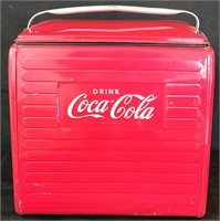 1955 Coca Cola Cooler with Tray St. Thomas Signs