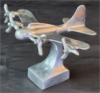 Cast Aluminum Vintage Airplane Desk Model