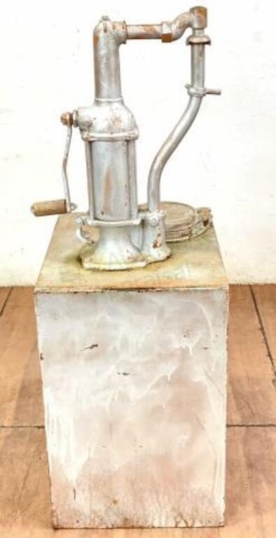 Painted Vintage Magnolene Oil Tank & Pump