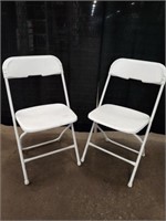 (27) White Folding Chairs
