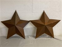 2 Kirkland Metal Decorative Stars 24"