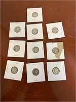 LOT OF 10 SILVER MERCURY DIMES