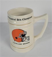 1987 Nfl Browns Ceramic Beer Mug