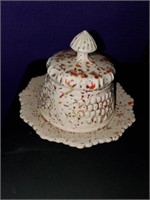 VINTAGE SPONGE CHEESE DOME DISH