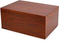 Wooden Keepsake Box with lid, Brown, 13"L x 9"W x