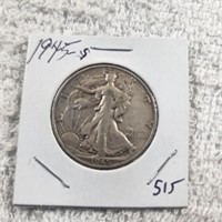 1945S Walking Liberty Silver Half Dollar