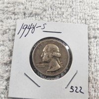 1948S Washington Silver Quarter