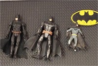 Batman action figures with Batman symbol patch