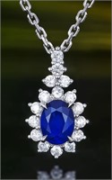 Sri Lankan Sapphire 18Kt Gold Pendant