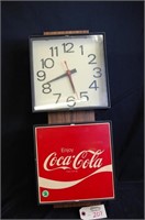 Coca Cola Clock  22" x 9"