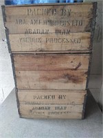 3 Wooden Dates Crates