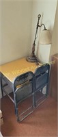 School desk, vintage lamp ,2 kids chairs