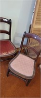 2 vintage wood chairs