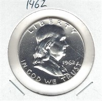 1962 Silver Proof Franklin Half Dollar