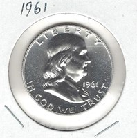 1961 Silver Proof Franklin Half Dollar