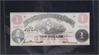 1862 Virginia Obsolete Currency $1 Treasury Note V