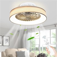 DIGLED 18.5 Bladeless Ceiling Fan  Wood Grain