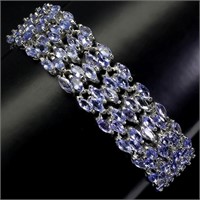 Natural Purple Blue Tanzanite Bracelet