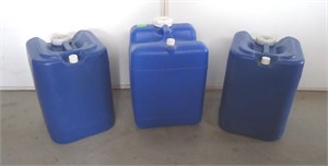 Plastic water jugs, 2-5 gal, 1-7 gal