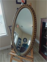 Oval Mirror in Gilded Frame