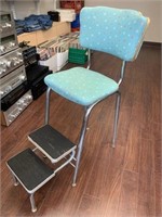 Vintage 1950's Kitchen Step Stool Chair