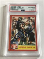 PSA/DNA Lawrence Taylor Signed 1985 Topps Giants