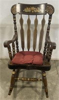 (AM) Wooden Rocking Chair Appr 25”x44”
