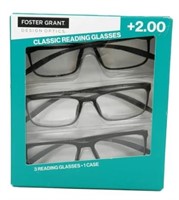 Foster Grant Classic Reading Glasses +2.00