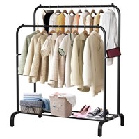 N5043  Double Rod Hanging Rack with Shelf