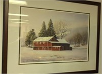 Signed Numbered Farmhouse Print. 34x28", Facing
