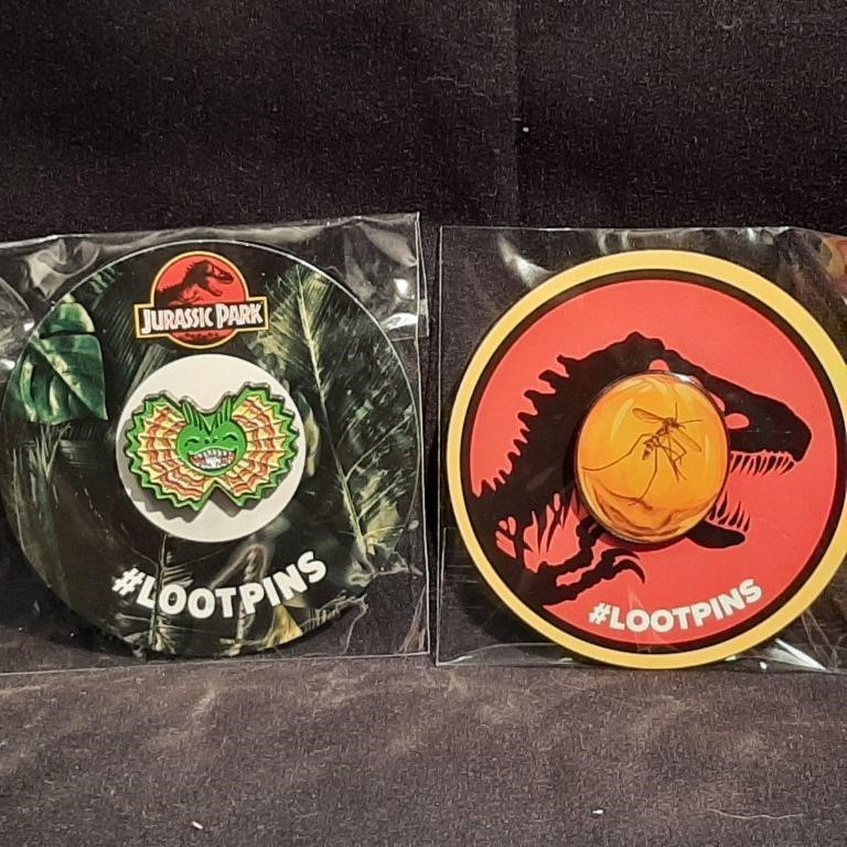 2 x Jurassic Park Enamel Pins