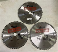 3-9" Morse Metal Devil Blades NEW