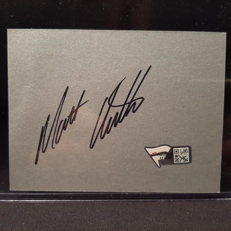 Matt Kenseth 3 x 4 Hand Signed Cut