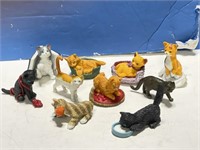 10x 1990s M.E.G. Cat Figures