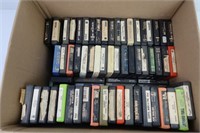 LARGE LOT OF 8 TRACK TAPES & CASSETTES