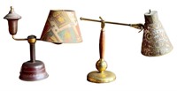 (4) desk lamps, 1 is an Emerlite base