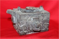 A Chinese Bronze or Metal Teapot