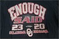 Distressed OU vs Nebraska T-shirt Size Large