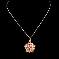 18K Gold 2.42ct Ruby Pendant