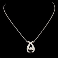 14K Gold 0.10ctw Diamond Pendant