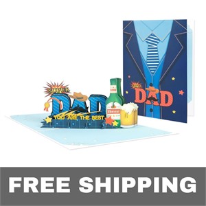 NEW  Fathers Day Cards 3D Pop-Up for Dad