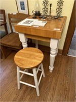 Butcher Block Table and Stool