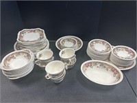 Devonshire Johnson Brothers Brown floral dishes