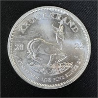 2022 South Africa 1 oz Silver Krugerrand BU