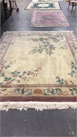 HAND WOVEN WOOL CHINESE IVORY WOOL RUG 8'x10'